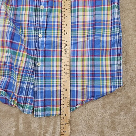 Ralph Lauren Button-Down Oxford Shirt Plaid Long Sleeve Boy Teen Size XL (18-20) - Picture 5 of 10